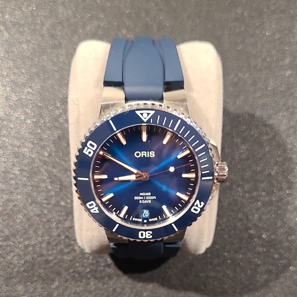 Oris Aquis Navy Blue Rubber Strap 24mm/11mm
